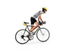 Male bicyclist riding a bike