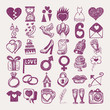 Vector: 36 hand drawing doodle icon set, wedding sketchy illustration 36 hand drawing doodle icon set, wedding sketchy illustration