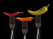 Foto: fresh chili on a black background fresh chili on a black background