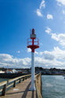 pontoon jetty and channel of grandcamp normandy