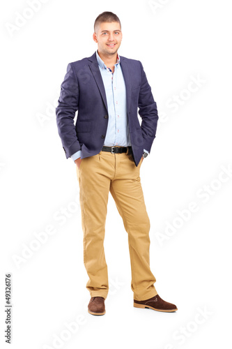 Photo: Full length portrait of a young handsome male posing Full length portrait of a young handsome male posing