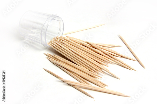 Photo: wooden toothpick as element care for cavity mouth wooden toothpick as element care for cavity mouth