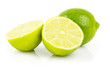 Foto: Fresh green limes. Isolated on white Fresh green limes. Isolated on white