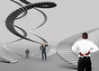 Business people deciding which career to take