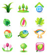 Vektor: Set of nature vector icons Set of nature vector icons