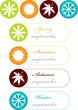 vector concept with four seasons icons