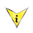 Vector: Pointeur 3D jaune-info Pointeur 3D jaune-info