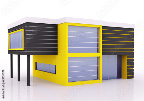 Illustration: Exterior of modern house Exterior of modern house