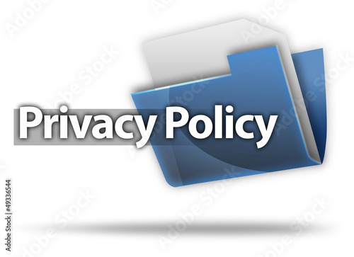 Illustration: 3D Style Folder Icon "Privacy Policy" 3D Style Folder Icon "Privacy Policy"