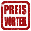 Grunge Stempel rot quad PREIS VORTEIL