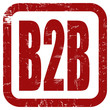 Grunge Stempel rot B2B