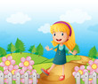 A young lady in the garden
