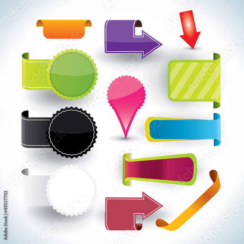 Vector: Special offer, warranty labels and stickers in vibrant colors Special offer, warranty labels and stickers in vibrant colors