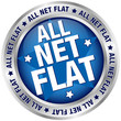 Button Banner "All Net Flat" blau/silber