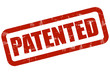 Grunge Stempel rot PATENTED