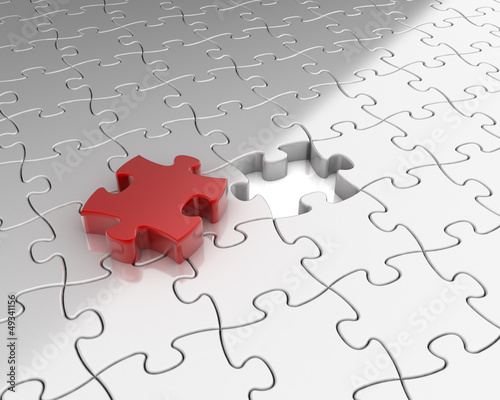 Illustration: Puzzle. 3d Puzzle. 3d