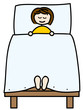 Vektor: Frau im Bett Frau im Bett