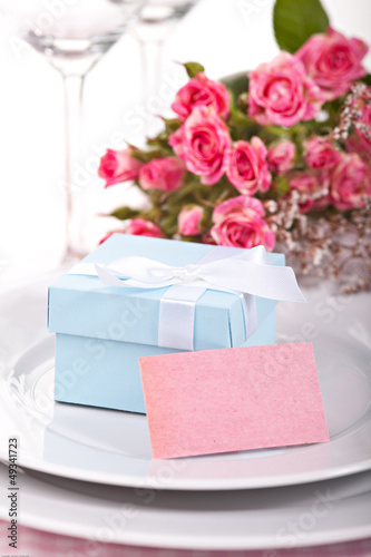 Photo: Blue gift box Blue gift box