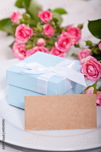 Photo: Blue gift box Blue gift box