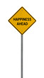 Isolated Yellow driving warning sign