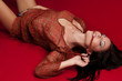 Photo: girl in a red dress girl in a red dress