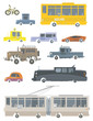 Cartoon vehicles.