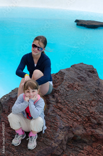 Photo: Sisters portrait near the pool Sisters portrait near the pool