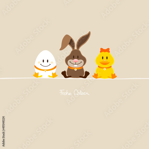 Vector: Ei, Hase & Ente Beige Ei, Hase & Ente Beige