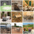 garden furniture collection on italian terraces