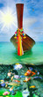Longtail boat on the sea tropical beach