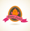 Vektor: Easter vintage style greeting card Easter vintage style greeting card