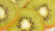 Video: Slices of kiwi rotating.Loop Slices of kiwi rotating.Loop