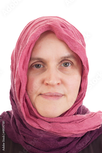 Photo: Woman wearing headscarf Woman wearing headscarf