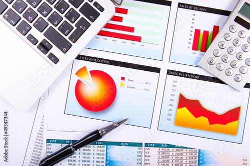 Photo: Financial papers on the table Financial papers on the table