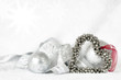 Photo: Heart Shaped Christmas Bells over white Heart Shaped Christmas Bells over white