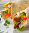 Delicious vegetarian wraps