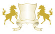 Wappen für Reiter mit Spruchband