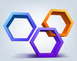 Abstract 3d hexagons