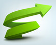 Vector illustration of 3d arrow