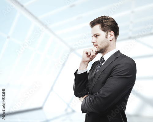 Photo: businessman thinking businessman thinking