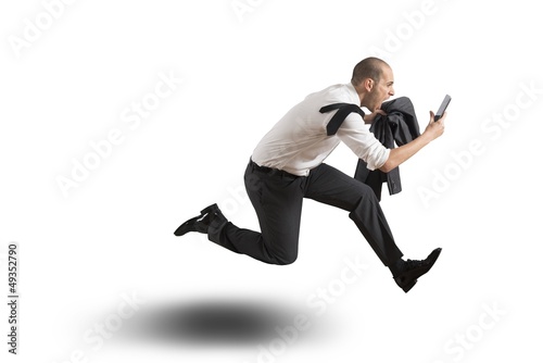 Photo: Running businessman Running businessman