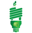 Eco light bulb isolated on white background