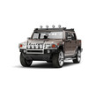 Luxury 4x4 car on white background 3d rendering