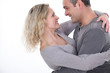 Affectionate couple hugging