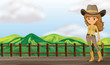 A cowgirl in the bridge