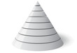 Vector Cone Eight Levels, Vectorial 3d Shape