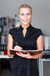 Businesswoman with checklist