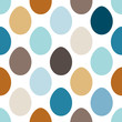 Seamless Pattern Easter Eggs Retro