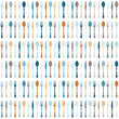 Cutlery Seamless Pattern Retro