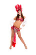 beautiful carnival dancer woman posing